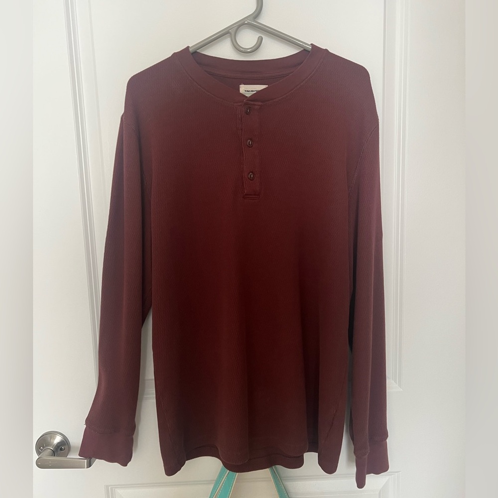 Taylor Stitch Organic Cotton Waffle Henley size Large (42)